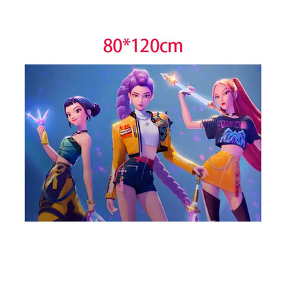 Hot K pop Demon Hunter Party Birthday Backdrops Birthday Party K pop Background Decoration Gifts Photography Banner Hot K pop Demon Hunter Party Birthday Backdrops Birthday Party K pop Background Decoration Gifts Photography Banner