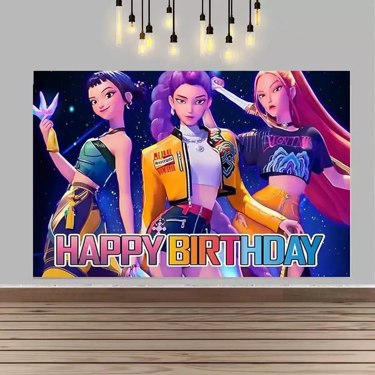 Hot K pop Demon Hunter Party Birthday Backdrops Birthday Party K pop Background Decoration Gifts Photography Banner Hot K pop Demon Hunter Party Birthday Backdrops Birthday Party K pop Background Decoration Gifts Photography Banner
