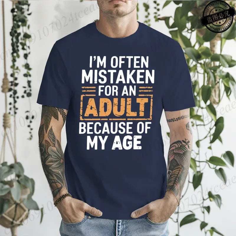 "I'm Often Mistaken for an Adult" Funny Humor Unisex T-Shirt Sarcastic Slogan Tee Gift | Wahooly "I'm Often Mistaken for an Adult" Funny Humor Unisex T-Shirt – Sarcastic Slogan Tee, Unique Gift Idea