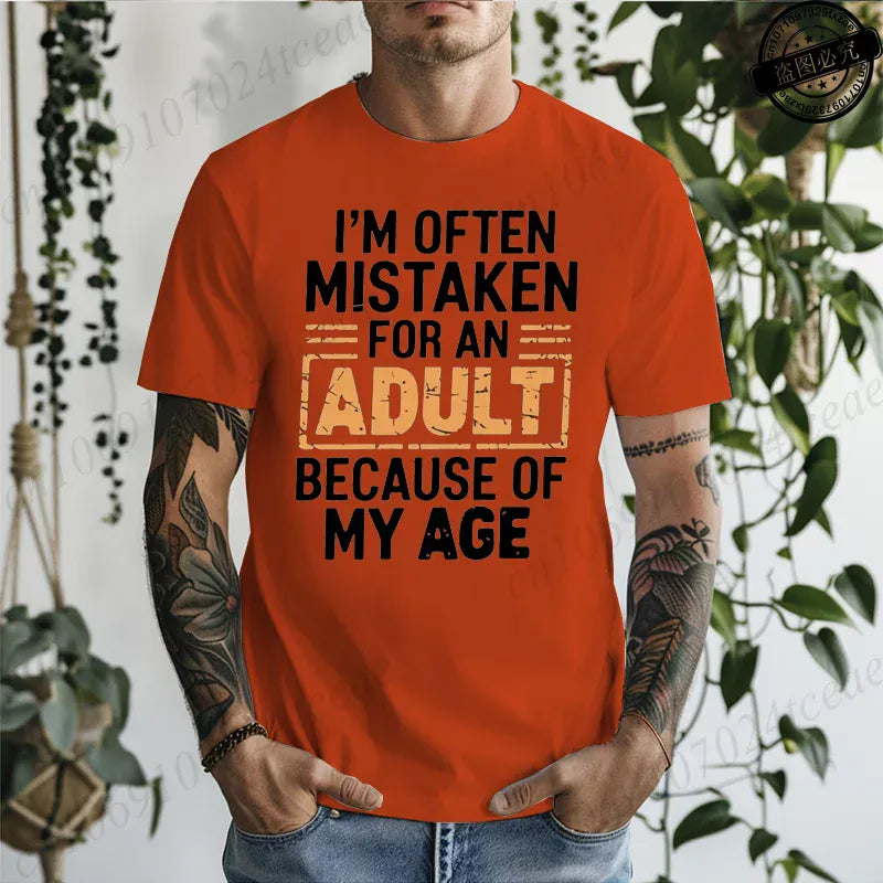 "I'm Often Mistaken for an Adult" Funny Humor Unisex T-Shirt Sarcastic Slogan Tee Gift | Wahooly "I'm Often Mistaken for an Adult" Funny Humor Unisex T-Shirt – Sarcastic Slogan Tee, Unique Gift Idea