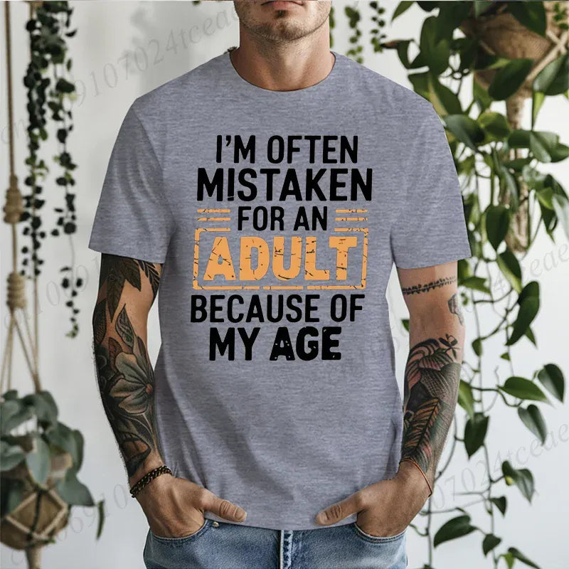 "I'm Often Mistaken for an Adult" Funny Humor Unisex T-Shirt Sarcastic Slogan Tee Gift | Wahooly "I'm Often Mistaken for an Adult" Funny Humor Unisex T-Shirt – Sarcastic Slogan Tee, Unique Gift Idea