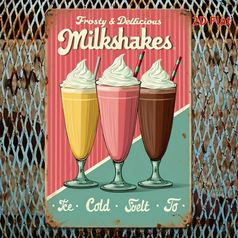 [Ice Cream Dessert Metal Sign] 2D Flat, 2D Flat "ice Cream" Dessert Metal Sign  Painting, Style Wall Art, Suitable for Bar [Ice Cream Dessert Metal Sign] 2D Flat, 2D Flat "ice Cream" Dessert Metal Sign  Painting, Style Wall Art, Suitable for Bar
