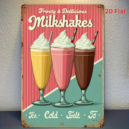 [Ice Cream Dessert Metal Sign] 2D Flat, 2D Flat "ice Cream" Dessert Metal Sign  Painting, Style Wall Art, Suitable for Bar [Ice Cream Dessert Metal Sign] 2D Flat, 2D Flat "ice Cream" Dessert Metal Sign  Painting, Style Wall Art, Suitable for Bar
