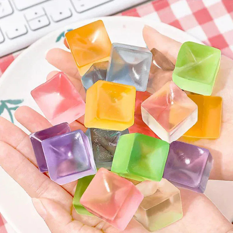 Ice Cube Shaped Fidget Toy Square Stress Relief Ball Squishy Squeeze Toys for Anxiety ADHD Stress Relief Sensory Toys for Adults Ice Cube Shaped Fidget Toy Square Stress Relief Ball Squishy Squeeze Toys for Anxiety ADHD Stress Relief Sensory Toys for Adults