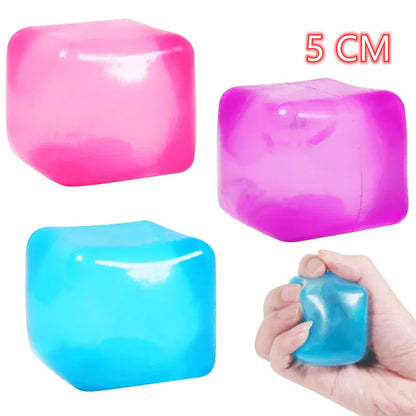 Ice Cube Shaped Fidget Toy Square Stress Relief Ball Squishy Squeeze Toys for Anxiety ADHD Stress Relief Sensory Toys for Adults Ice Cube Shaped Fidget Toy Square Stress Relief Ball Squishy Squeeze Toys for Anxiety ADHD Stress Relief Sensory Toys for Adults
