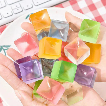 Ice Cube Shaped Fidget Toy Square Stress Relief Ball Squishy Squeeze Toys for Anxiety ADHD Stress Relief Sensory Toys for Adults Ice Cube Shaped Fidget Toy Square Stress Relief Ball Squishy Squeeze Toys for Anxiety ADHD Stress Relief Sensory Toys for Adults