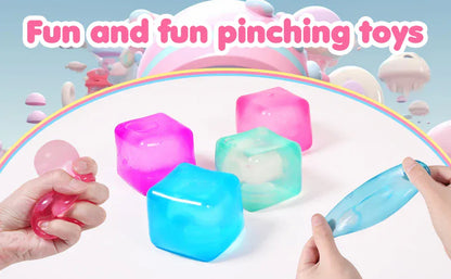 Ice Cube Shaped Fidget Toy Square Stress Relief Ball Squishy Squeeze Toys for Anxiety ADHD Stress Relief Sensory Toys for Adults Ice Cube Shaped Fidget Toy Square Stress Relief Ball Squishy Squeeze Toys for Anxiety ADHD Stress Relief Sensory Toys for Adults