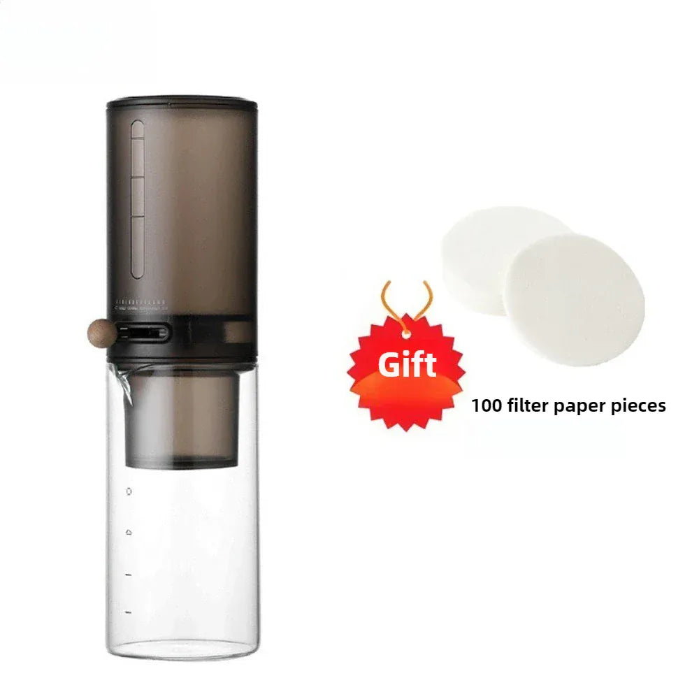 Ice Drip Coffee Pot - Cold Brew Glass Drip Coffee Maker | Wahooly Ice Drip Coffee Pot Cold Brew Artifact Hand Brewed Coffee Set Glass Drip Household Sharing Ice Drip Pot Household Accessories