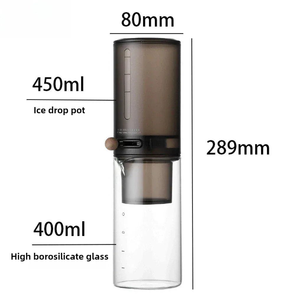 Ice Drip Coffee Pot - Cold Brew Glass Drip Coffee Maker | Wahooly Ice Drip Coffee Pot Cold Brew Artifact Hand Brewed Coffee Set Glass Drip Household Sharing Ice Drip Pot Household Accessories