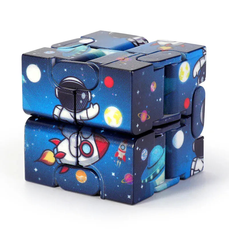 Infinity Cube Fidget Toy | Colorful Starry Sky Flip & Fold Stress Relief Infinity Cube Fidget Toy | Colorful Starry Sky Flip & Fold Stress Relief Cube