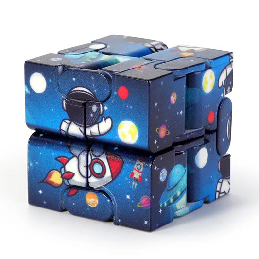 Infinity Cube Fidget Toy | Colorful Starry Sky Flip & Fold Stress Relief Infinity Cube Fidget Toy | Colorful Starry Sky Flip & Fold Stress Relief Cube
