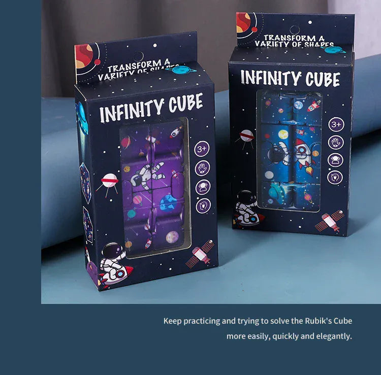 Infinity Cube Fidget Toy | Colorful Starry Sky Flip & Fold Stress Relief Infinity Cube Fidget Toy | Colorful Starry Sky Flip & Fold Stress Relief Cube