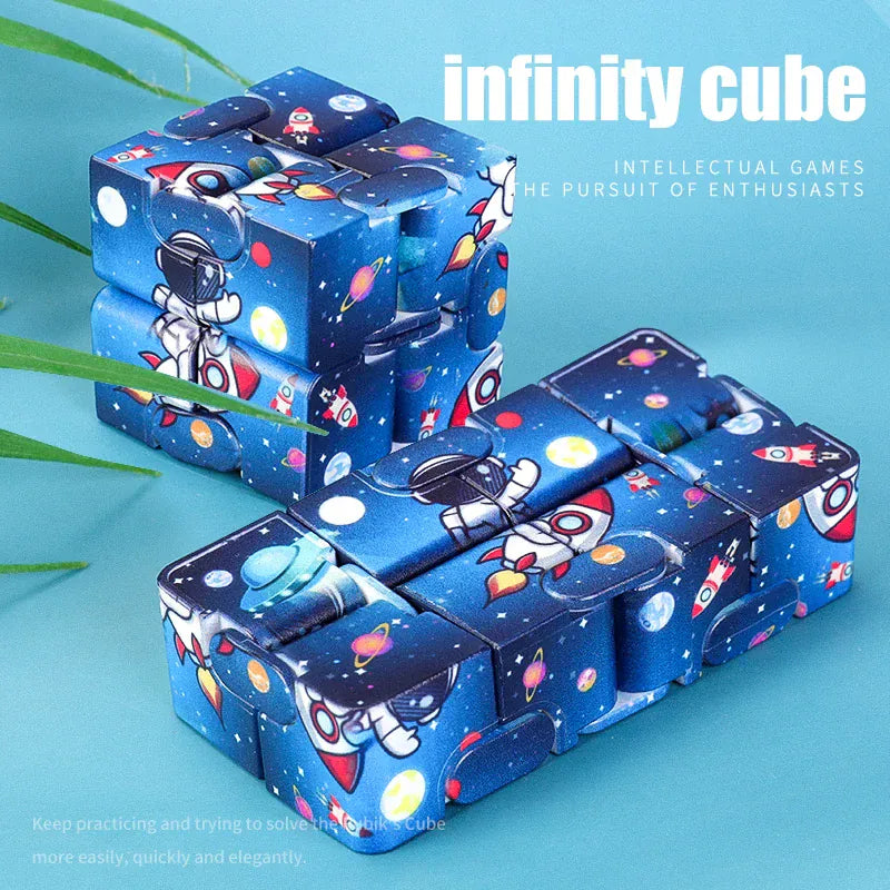 Infinity Cube Fidget Toy | Colorful Starry Sky Flip & Fold Stress Relief Infinity Cube Fidget Toy | Colorful Starry Sky Flip & Fold Stress Relief Cube