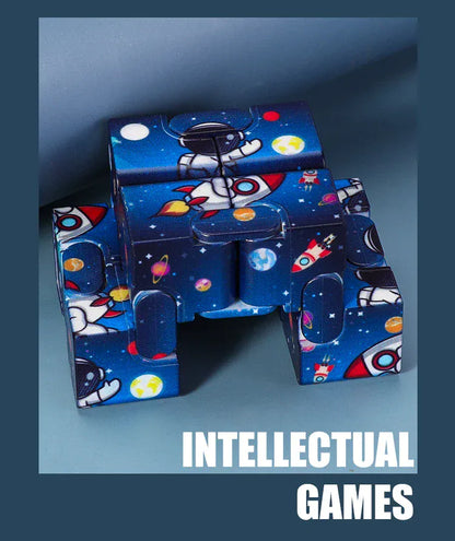 Infinity Cube Fidget Toy | Colorful Starry Sky Flip & Fold Stress Relief Infinity Cube Fidget Toy | Colorful Starry Sky Flip & Fold Stress Relief Cube