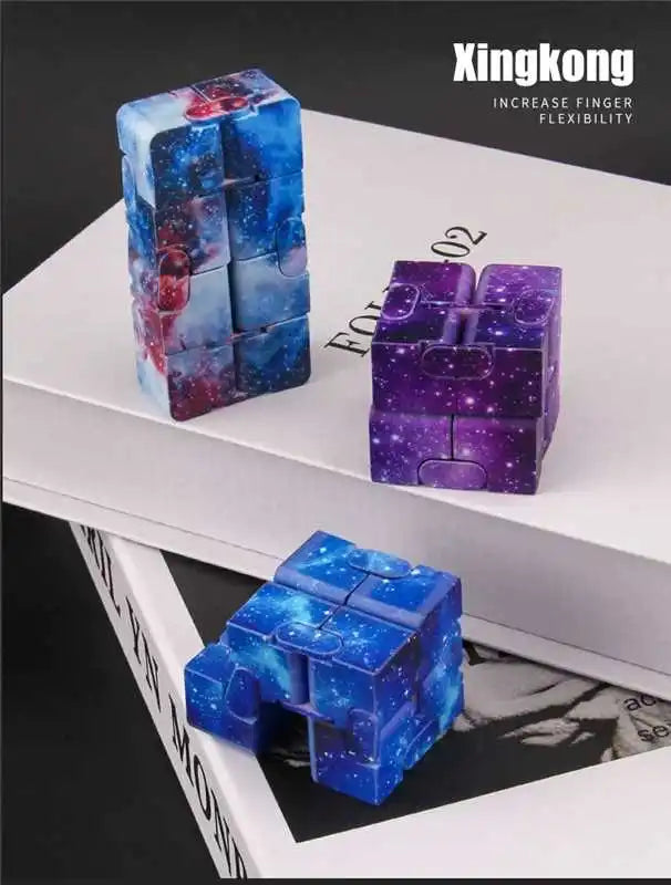 Infinity Cube Fidget Toy | Colorful Starry Sky Flip & Fold Stress Relief Infinity Cube Fidget Toy | Colorful Starry Sky Flip & Fold Stress Relief Cube