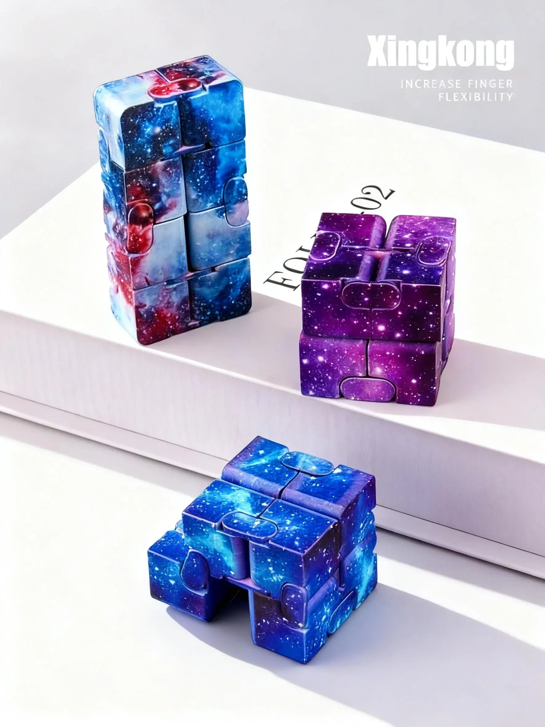 Infinity Cube Fidget Toy | Colorful Starry Sky Flip & Fold Stress Relief Infinity Cube Fidget Toy | Colorful Starry Sky Flip & Fold Stress Relief Cube