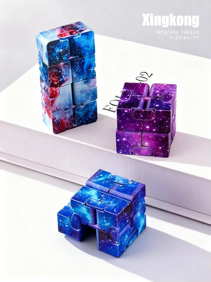 Infinity Cube Fidget Toy | Colorful Starry Sky Flip & Fold Stress Relief Infinity Cube Fidget Toy | Colorful Starry Sky Flip & Fold Stress Relief Cube