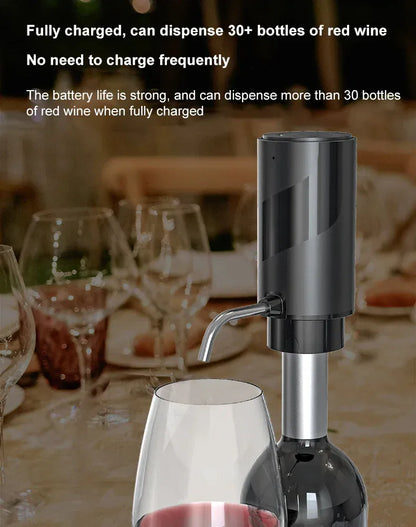 Intelligent Wine Aerator Dispenser Rechargeable One Touch Electric WineDecanter Liquor Dispenser Set Bar Party Wine Accessories Intelligent Wine Aerator Dispenser Rechargeable One Touch Electric WineDecanter Liquor Dispenser Set Bar Party Wine Accessories