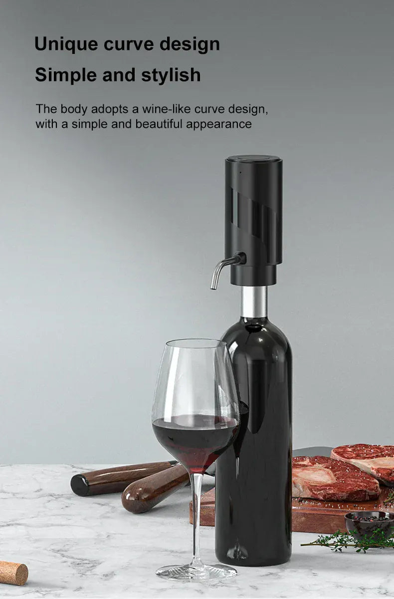 Intelligent Wine Aerator Dispenser Rechargeable One Touch Electric WineDecanter Liquor Dispenser Set Bar Party Wine Accessories Intelligent Wine Aerator Dispenser Rechargeable One Touch Electric WineDecanter Liquor Dispenser Set Bar Party Wine Accessories