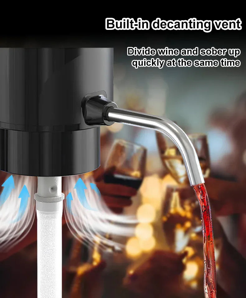Intelligent Wine Aerator Dispenser Rechargeable One Touch Electric WineDecanter Liquor Dispenser Set Bar Party Wine Accessories Intelligent Wine Aerator Dispenser Rechargeable One Touch Electric WineDecanter Liquor Dispenser Set Bar Party Wine Accessories