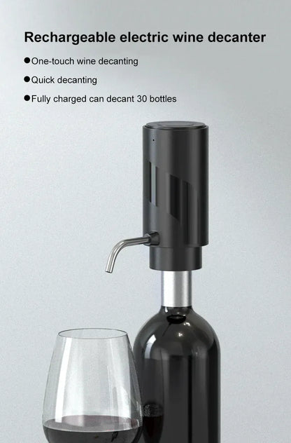 Intelligent Wine Aerator Dispenser Rechargeable One Touch Electric WineDecanter Liquor Dispenser Set Bar Party Wine Accessories Intelligent Wine Aerator Dispenser Rechargeable One Touch Electric WineDecanter Liquor Dispenser Set Bar Party Wine Accessories