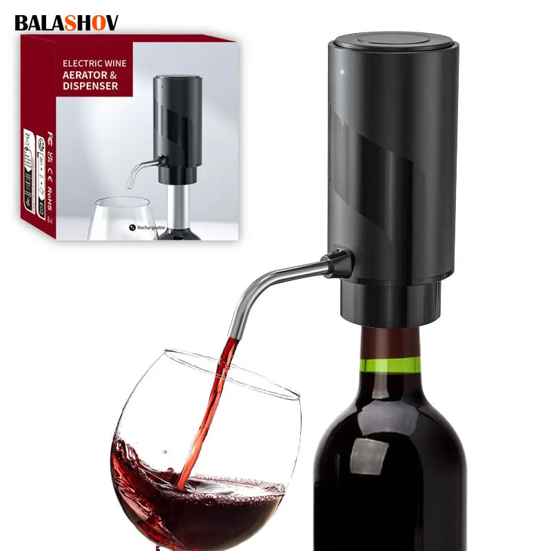 Intelligent Wine Aerator Dispenser Rechargeable One Touch Electric WineDecanter Liquor Dispenser Set Bar Party Wine Accessories Intelligent Wine Aerator Dispenser Rechargeable One Touch Electric WineDecanter Liquor Dispenser Set Bar Party Wine Accessories