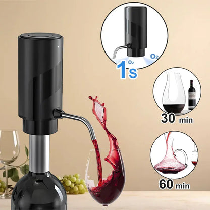 Intelligent Wine Aerator Dispenser Rechargeable One Touch Electric WineDecanter Liquor Dispenser Set Bar Party Wine Accessories Intelligent Wine Aerator Dispenser Rechargeable One Touch Electric WineDecanter Liquor Dispenser Set Bar Party Wine Accessories