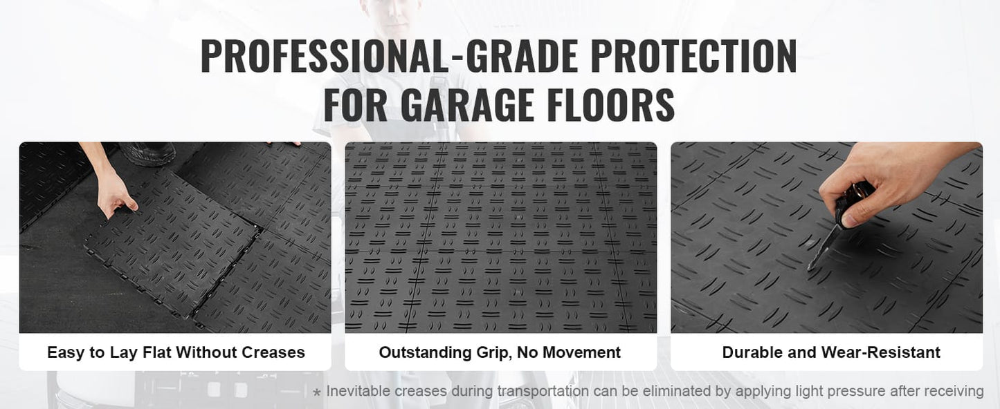 Interlocking Garage Floor Tiles | 5,500 lb Load, Non-Slip & Waterproof | 25 & 50 Pcs — Wahooly Interlocking Garage Floor Tiles | 5,500 lb Load Capacity | Non-Slip, Waterproof | 25 & 50 Pcs | Black & Graphite