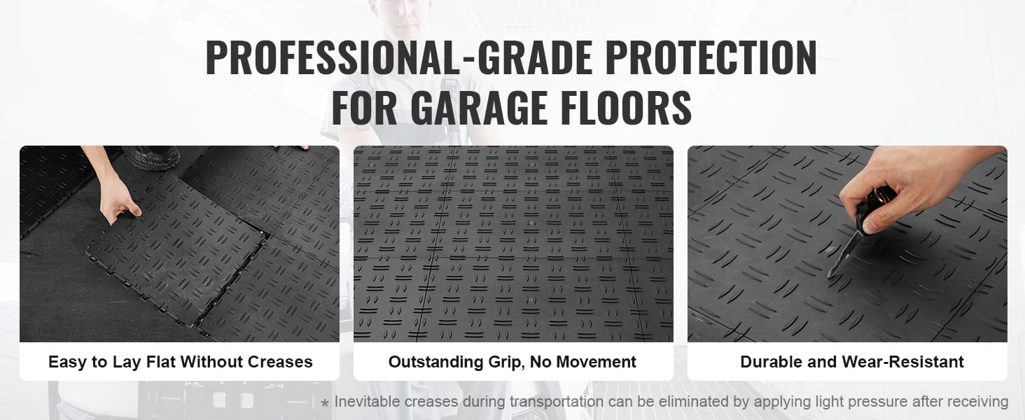 Interlocking Garage Floor Tiles | 5,500 lb Load, Non-Slip & Waterproof | 25 & 50 Pcs — Wahooly Interlocking Garage Floor Tiles | 5,500 lb Load Capacity | Non-Slip, Waterproof | 25 & 50 Pcs | Black & Graphite