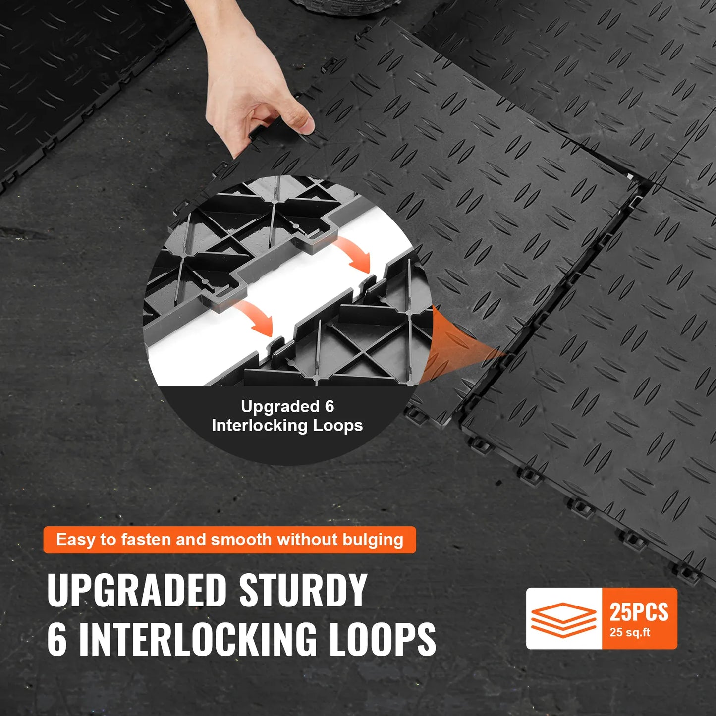 Interlocking Garage Floor Tiles | 5,500 lb Load, Non-Slip & Waterproof | 25 & 50 Pcs — Wahooly Interlocking Garage Floor Tiles | 5,500 lb Load Capacity | Non-Slip, Waterproof | 25 & 50 Pcs | Black & Graphite