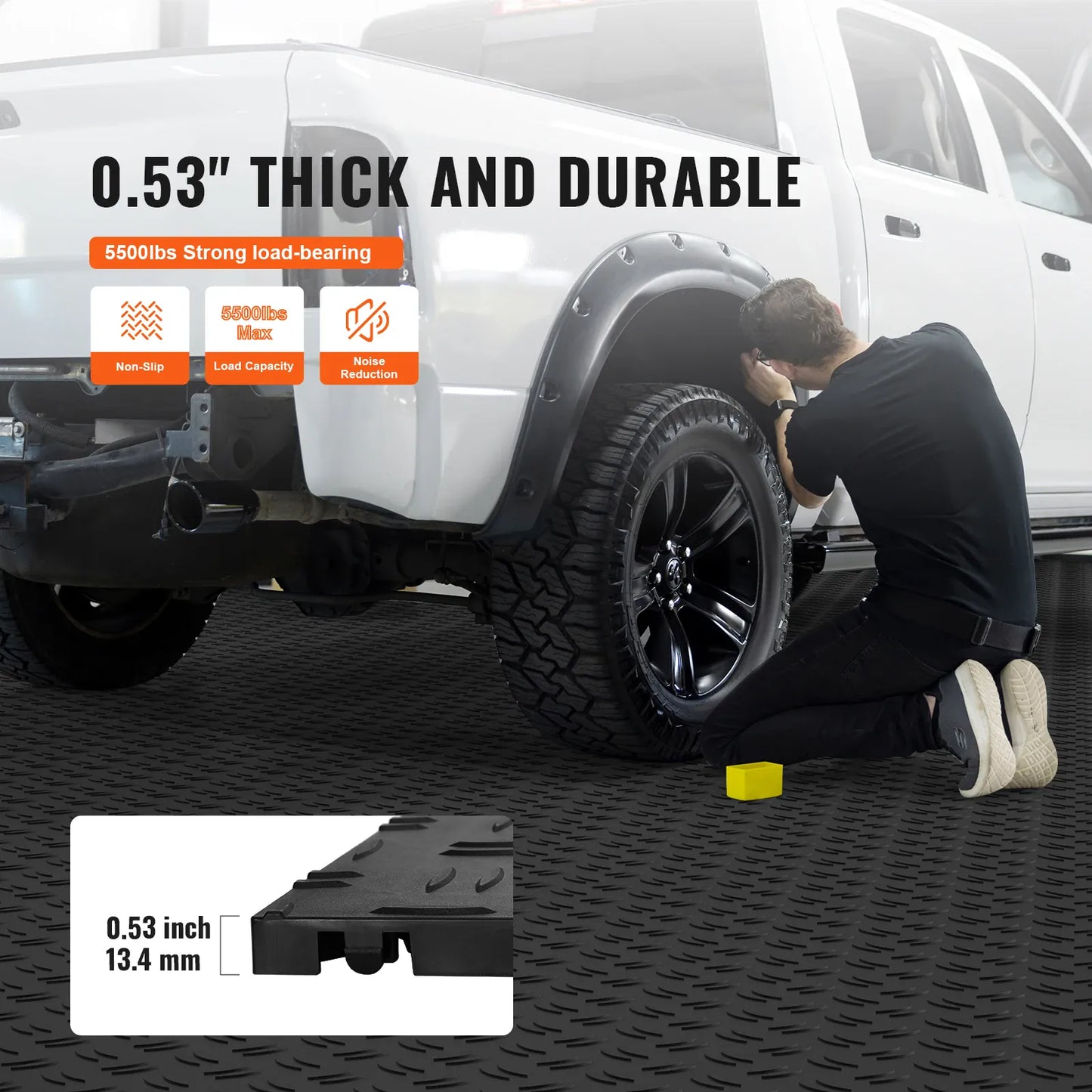 Interlocking Garage Floor Tiles | 5,500 lb Load, Non-Slip & Waterproof | 25 & 50 Pcs — Wahooly Interlocking Garage Floor Tiles | 5,500 lb Load Capacity | Non-Slip, Waterproof | 25 & 50 Pcs | Black & Graphite