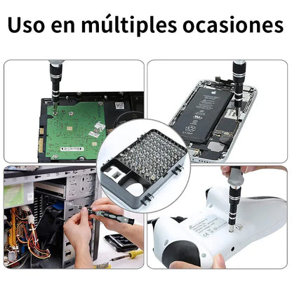 Iruibo 115 in 1 Screwdriver Set: Multifunction with Various Nozzles, Ideal for Repairing Cell Phones, Consoles and Electronics Iruibo 115 in 1 Screwdriver Set: Multifunction with Various Nozzles, Ideal for Repairing Cell Phones, Consoles and Electronics