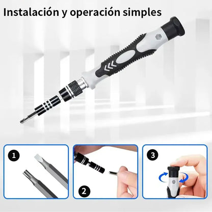 Iruibo 115 in 1 Screwdriver Set: Multifunction with Various Nozzles, Ideal for Repairing Cell Phones, Consoles and Electronics Iruibo 115 in 1 Screwdriver Set: Multifunction with Various Nozzles, Ideal for Repairing Cell Phones, Consoles and Electronics