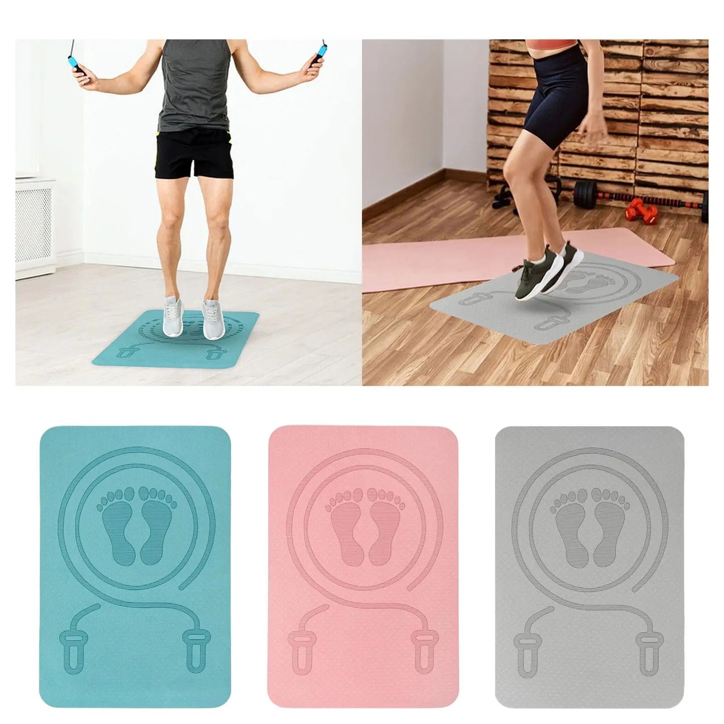 Jump Rope Mat Yoga Mat Antiskid Shock Absorption Rope Skipping Mat for Home Gym Pilates Workout Indoor Outdoor Stretching Jump Rope Mat Yoga Mat Antiskid Shock Absorption Rope Skipping Mat for Home Gym Pilates Workout Indoor Outdoor Stretching