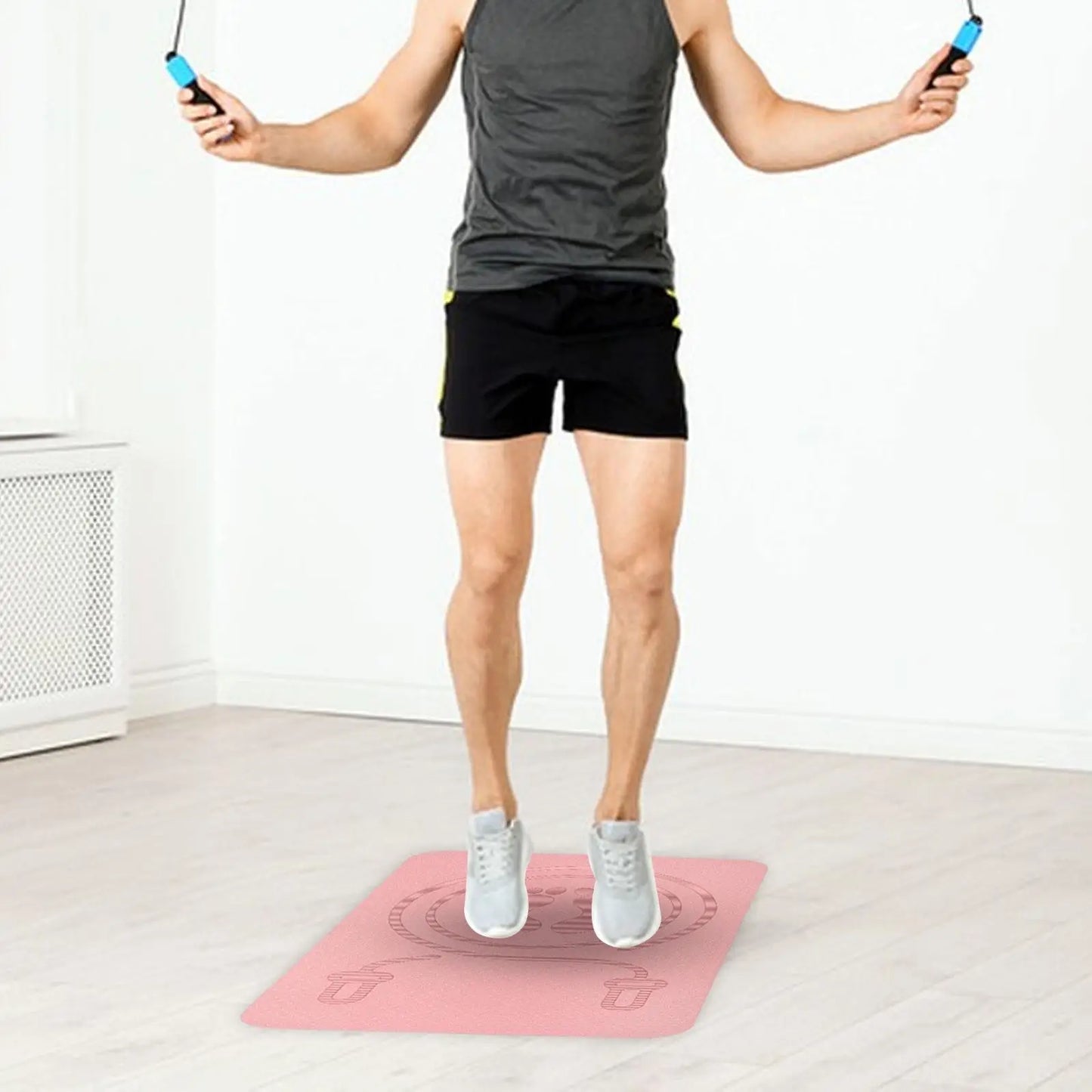 Jump Rope Mat Yoga Mat Antiskid Shock Absorption Rope Skipping Mat for Home Gym Pilates Workout Indoor Outdoor Stretching Jump Rope Mat Yoga Mat Antiskid Shock Absorption Rope Skipping Mat for Home Gym Pilates Workout Indoor Outdoor Stretching