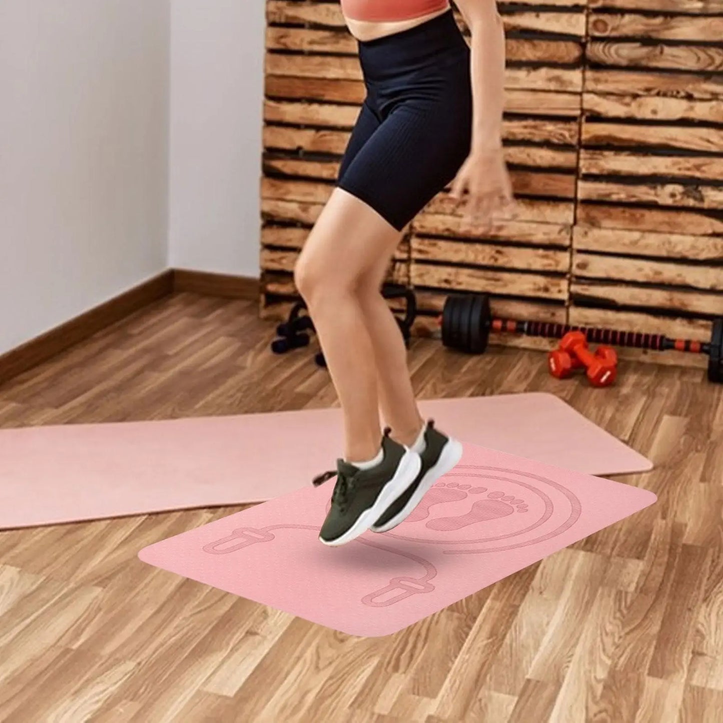 Jump Rope Mat Yoga Mat Antiskid Shock Absorption Rope Skipping Mat for Home Gym Pilates Workout Indoor Outdoor Stretching Jump Rope Mat Yoga Mat Antiskid Shock Absorption Rope Skipping Mat for Home Gym Pilates Workout Indoor Outdoor Stretching