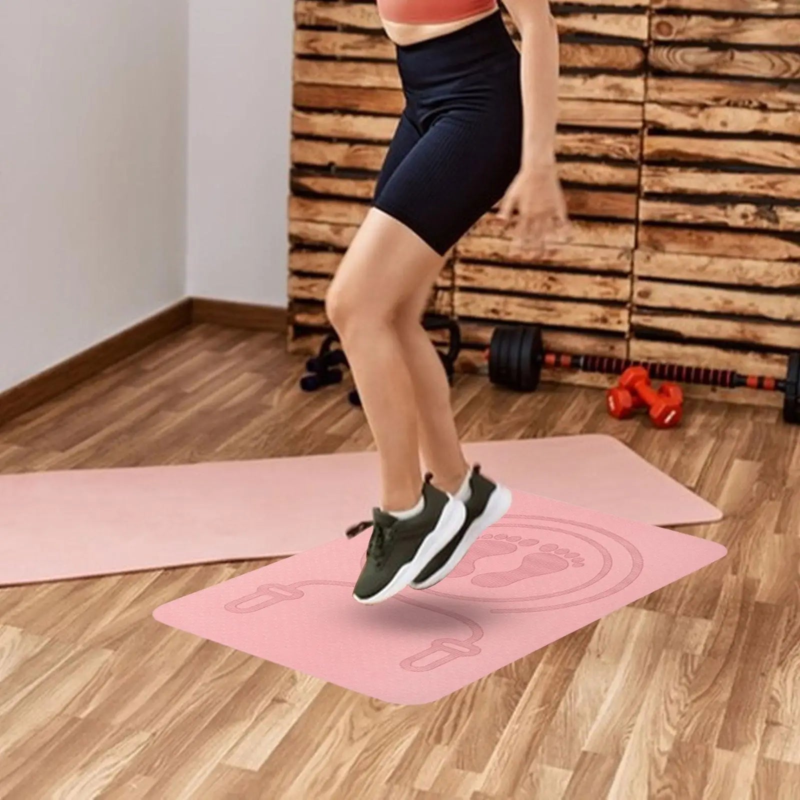Jump Rope Mat Yoga Mat Antiskid Shock Absorption Rope Skipping Mat for Home Gym Pilates Workout Indoor Outdoor Stretching Jump Rope Mat Yoga Mat Antiskid Shock Absorption Rope Skipping Mat for Home Gym Pilates Workout Indoor Outdoor Stretching