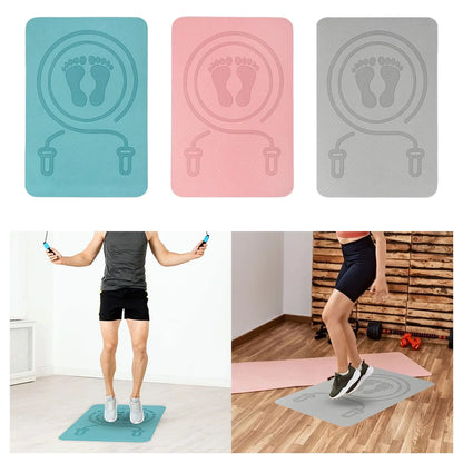 Jump Rope Mat Yoga Mat Antiskid Shock Absorption Rope Skipping Mat for Home Gym Pilates Workout Indoor Outdoor Stretching Jump Rope Mat Yoga Mat Antiskid Shock Absorption Rope Skipping Mat for Home Gym Pilates Workout Indoor Outdoor Stretching