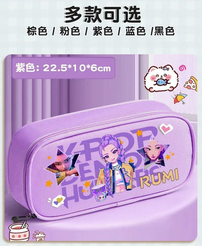 K-pop Demon Hunters Cartoon Fashion Creative Large Capacity Oxford Cloth Three-Layer Student Pencil Case for Boys and Girls K-pop Demon Hunters Cartoon Fashion Creative Large Capacity Oxford Cloth Three-Layer Student Pencil Case for Boys and Girls