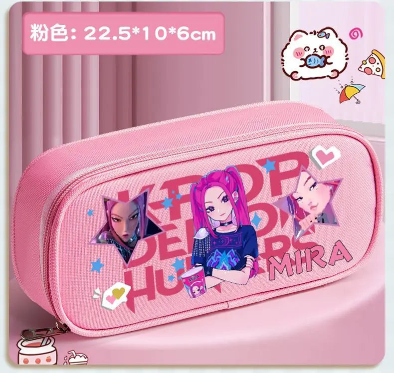 K-pop Demon Hunters Cartoon Fashion Creative Large Capacity Oxford Cloth Three-Layer Student Pencil Case for Boys and Girls K-pop Demon Hunters Cartoon Fashion Creative Large Capacity Oxford Cloth Three-Layer Student Pencil Case for Boys and Girls