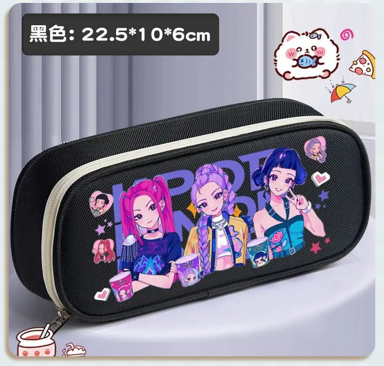 K-pop Demon Hunters Cartoon Fashion Creative Large Capacity Oxford Cloth Three-Layer Student Pencil Case for Boys and Girls K-pop Demon Hunters Cartoon Fashion Creative Large Capacity Oxford Cloth Three-Layer Student Pencil Case for Boys and Girls
