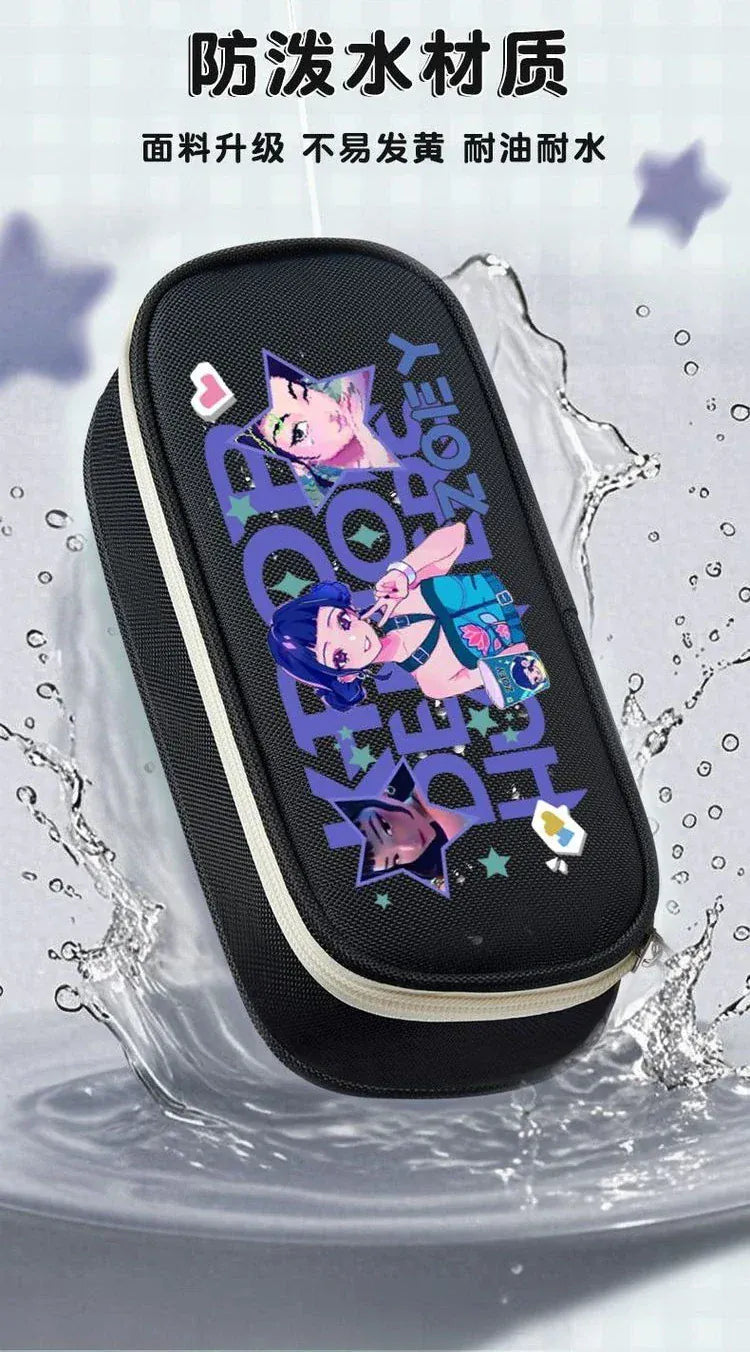 K-pop Demon Hunters Cartoon Fashion Creative Large Capacity Oxford Cloth Three-Layer Student Pencil Case for Boys and Girls K-pop Demon Hunters Cartoon Fashion Creative Large Capacity Oxford Cloth Three-Layer Student Pencil Case for Boys and Girls