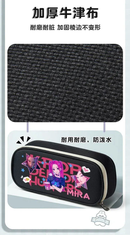K-pop Demon Hunters Cartoon Fashion Creative Large Capacity Oxford Cloth Three-Layer Student Pencil Case for Boys and Girls K-pop Demon Hunters Cartoon Fashion Creative Large Capacity Oxford Cloth Three-Layer Student Pencil Case for Boys and Girls