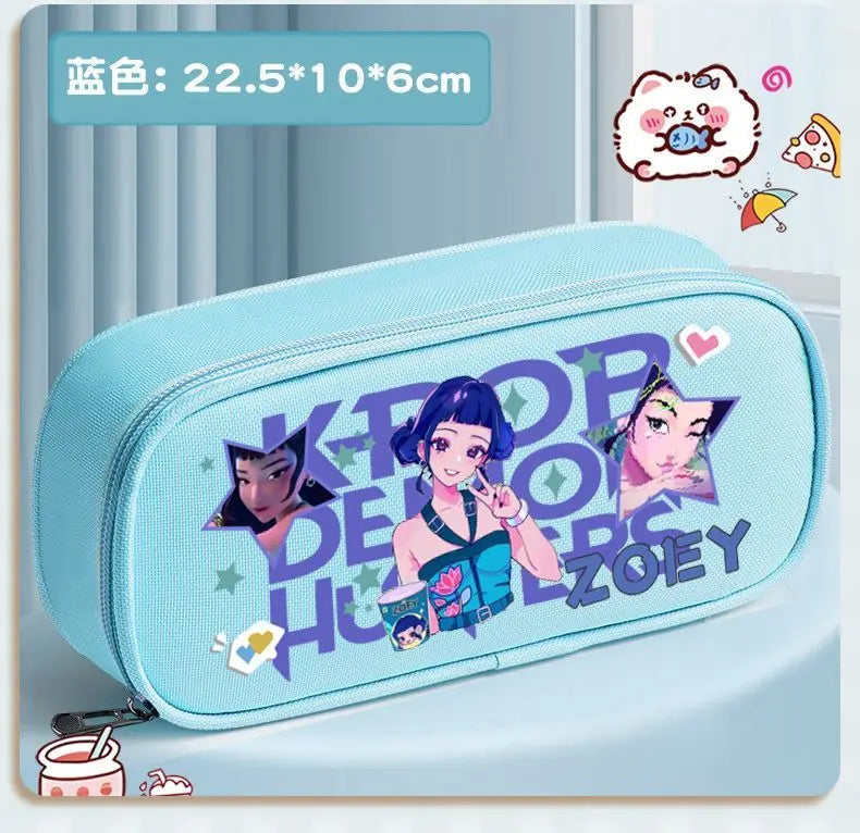 K-pop Demon Hunters Cartoon Fashion Creative Large Capacity Oxford Cloth Three-Layer Student Pencil Case for Boys and Girls K-pop Demon Hunters Cartoon Fashion Creative Large Capacity Oxford Cloth Three-Layer Student Pencil Case for Boys and Girls