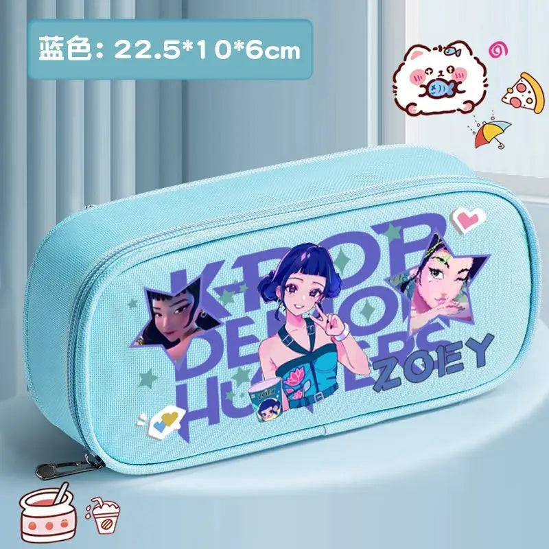 K-pop Demon Hunters Cartoon Fashion Creative Large Capacity Oxford Cloth Three-Layer Student Pencil Case for Boys and Girls K-pop Demon Hunters Cartoon Fashion Creative Large Capacity Oxford Cloth Three-Layer Student Pencil Case for Boys and Girls