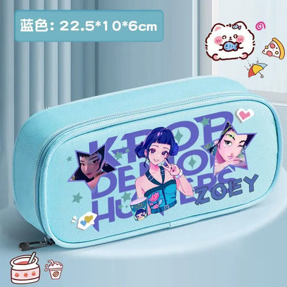 K-pop Demon Hunters Cartoon Fashion Creative Large Capacity Oxford Cloth Three-Layer Student Pencil Case for Boys and Girls K-pop Demon Hunters Cartoon Fashion Creative Large Capacity Oxford Cloth Three-Layer Student Pencil Case for Boys and Girls