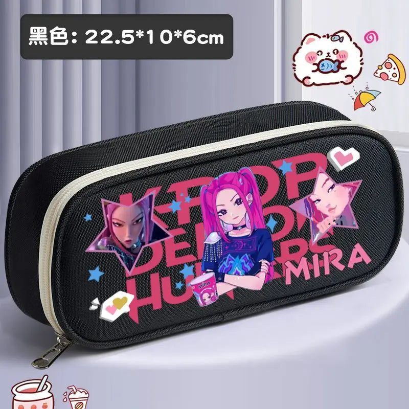 K-pop Demon Hunters Cartoon Fashion Creative Large Capacity Oxford Cloth Three-Layer Student Pencil Case for Boys and Girls K-pop Demon Hunters Cartoon Fashion Creative Large Capacity Oxford Cloth Three-Layer Student Pencil Case for Boys and Girls