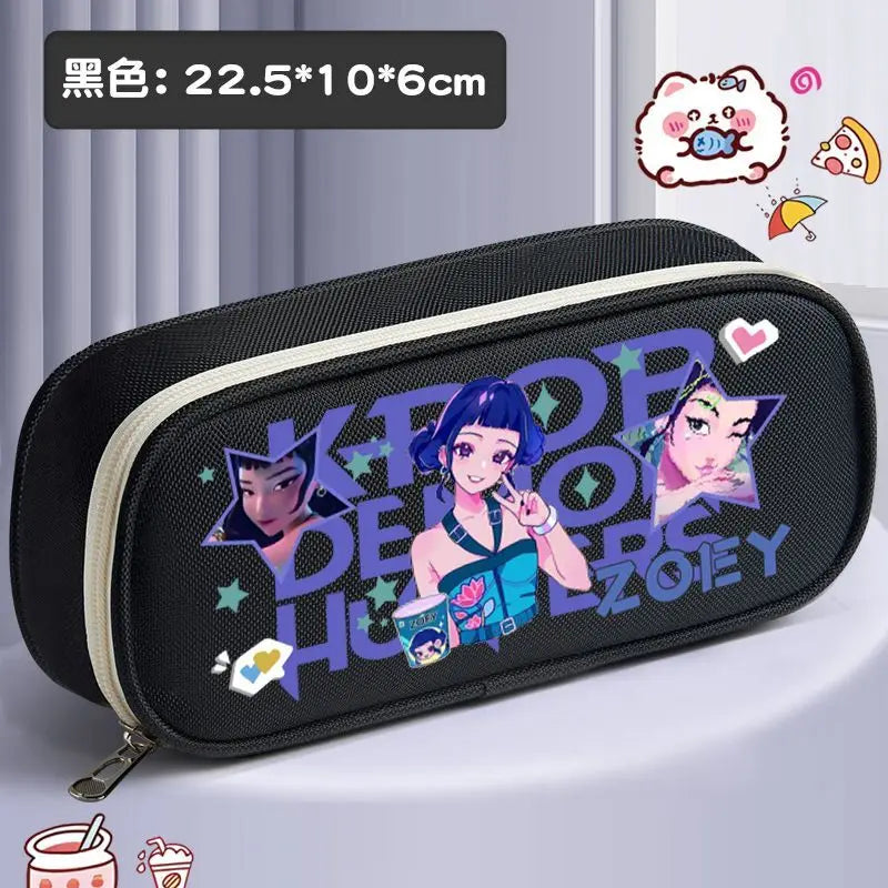 K-pop Demon Hunters Cartoon Fashion Creative Large Capacity Oxford Cloth Three-Layer Student Pencil Case for Boys and Girls K-pop Demon Hunters Cartoon Fashion Creative Large Capacity Oxford Cloth Three-Layer Student Pencil Case for Boys and Girls