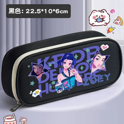 K-pop Demon Hunters Cartoon Fashion Creative Large Capacity Oxford Cloth Three-Layer Student Pencil Case for Boys and Girls K-pop Demon Hunters Cartoon Fashion Creative Large Capacity Oxford Cloth Three-Layer Student Pencil Case for Boys and Girls