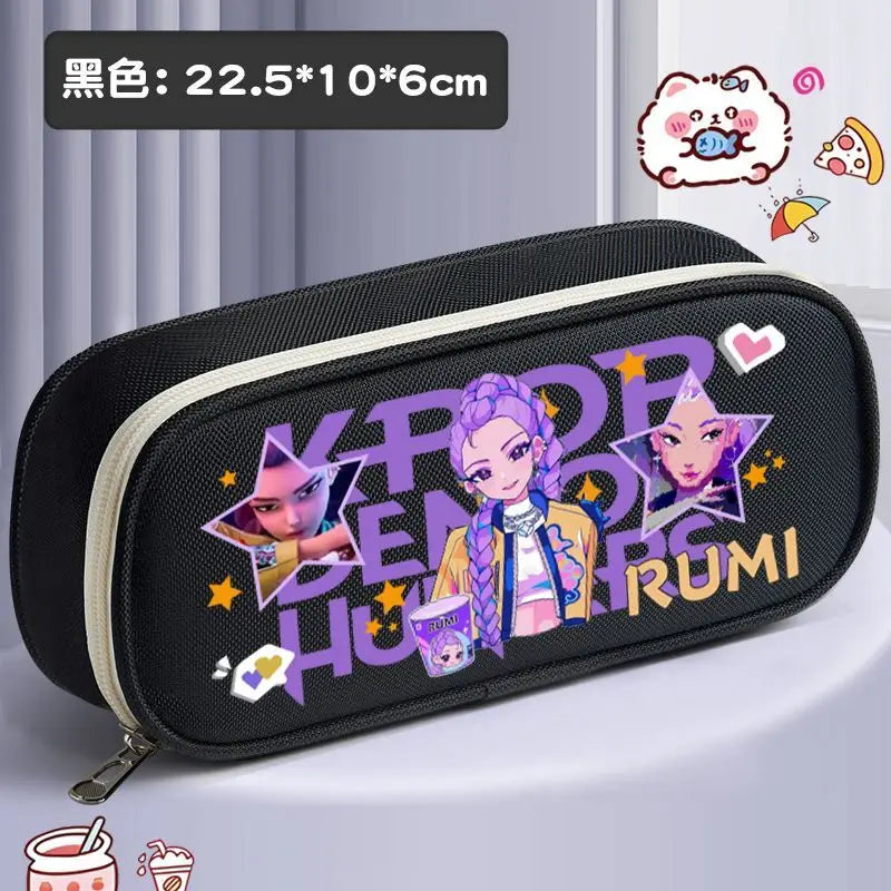 K-pop Demon Hunters Cartoon Fashion Creative Large Capacity Oxford Cloth Three-Layer Student Pencil Case for Boys and Girls K-pop Demon Hunters Cartoon Fashion Creative Large Capacity Oxford Cloth Three-Layer Student Pencil Case for Boys and Girls
